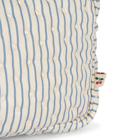 Small Quilted Blue Stripe Toiletry Bag