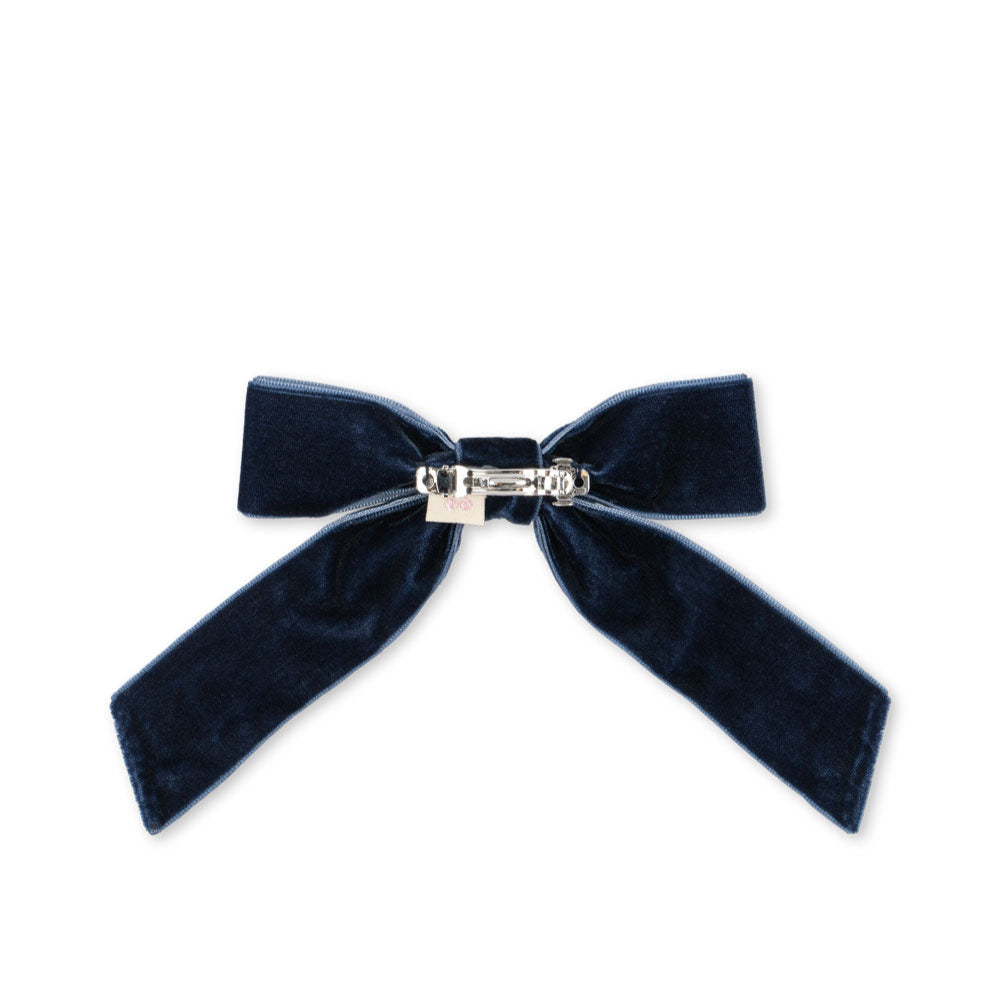 Midnight Velvet Bow Clip