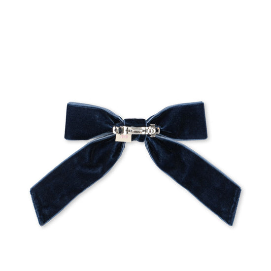 Midnight Velvet Bow Clip