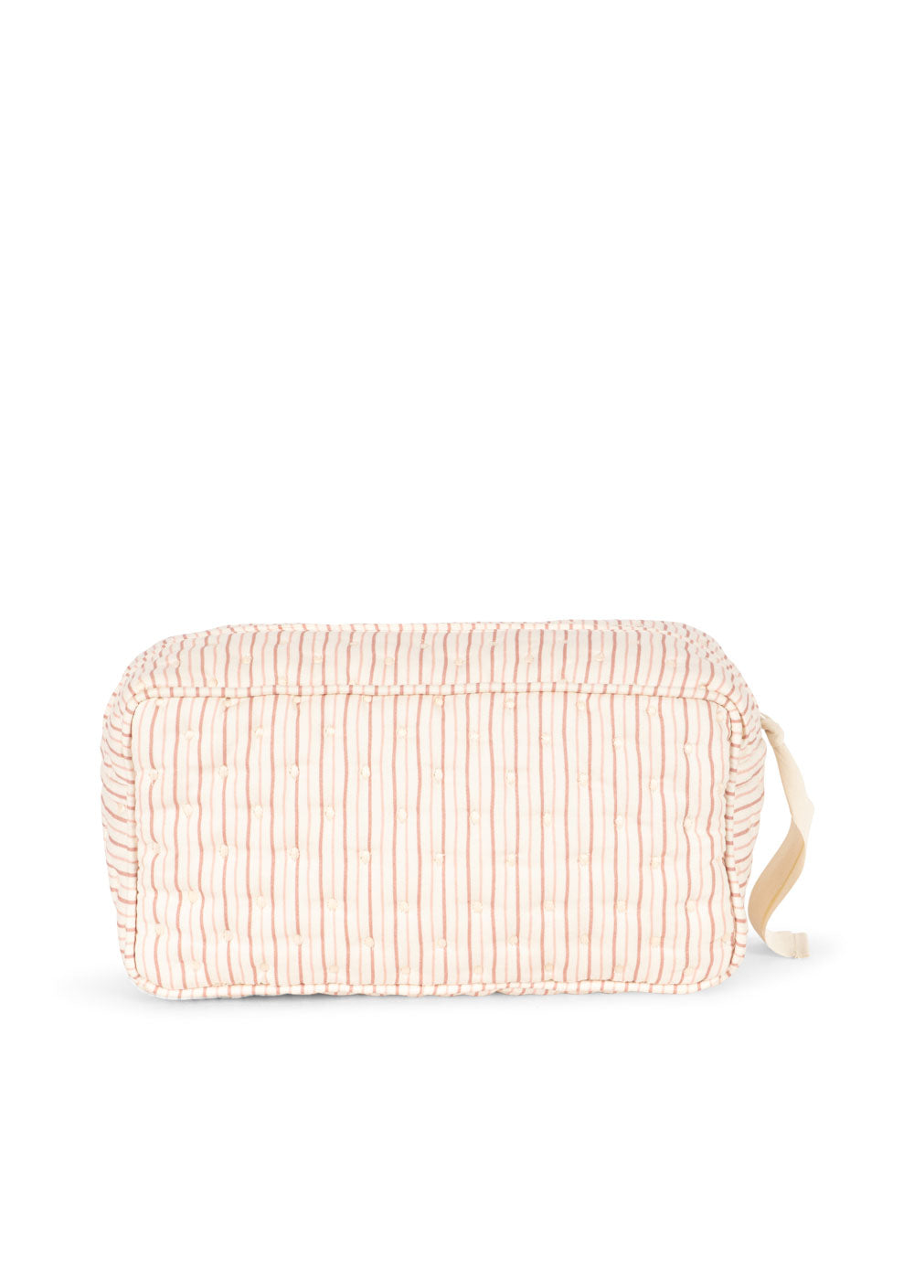 Small Quilted Pink Stripe Toiletry Bag
