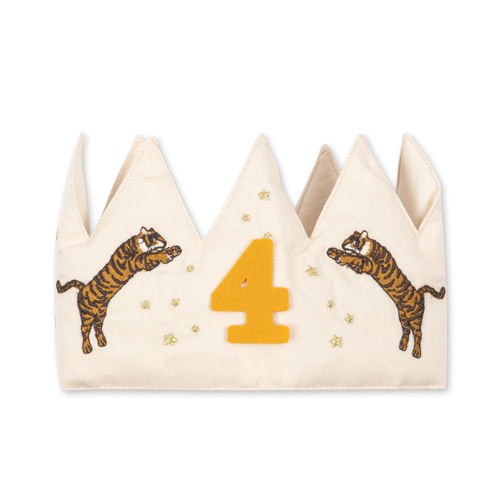 Embroidered Tiger Birthday Crown