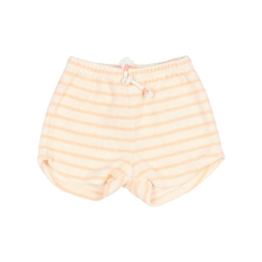 Terry Striped Shorts in Light Pink
