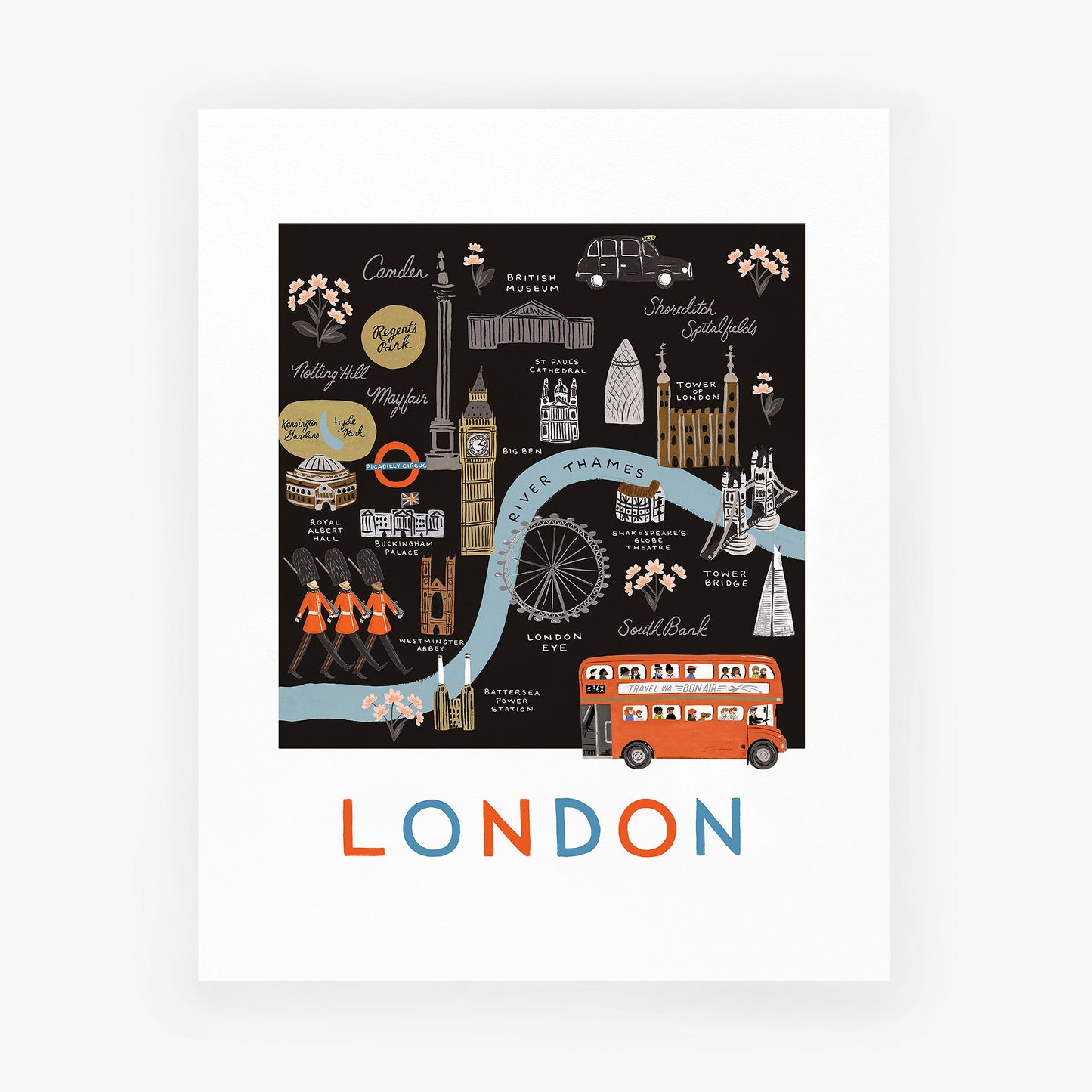 Load image into Gallery viewer, Map of London Art Print
