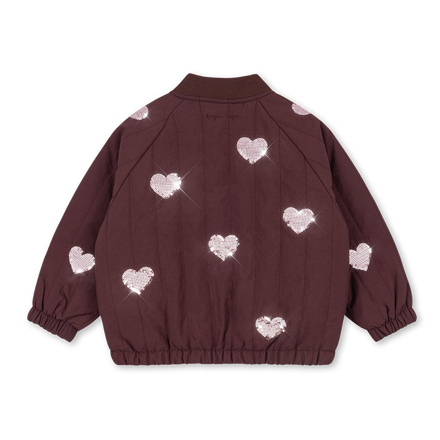 Plum Sparkle Juno Bomber Jacket
