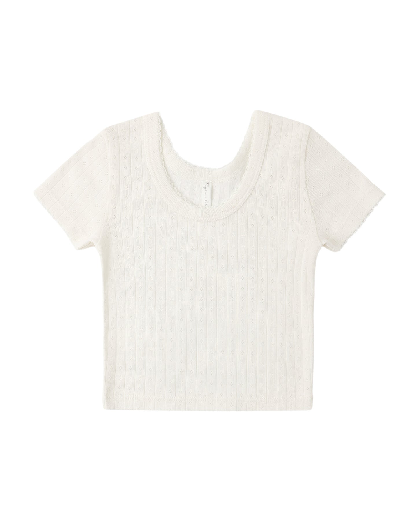 Ivory Pointelle Tshirt