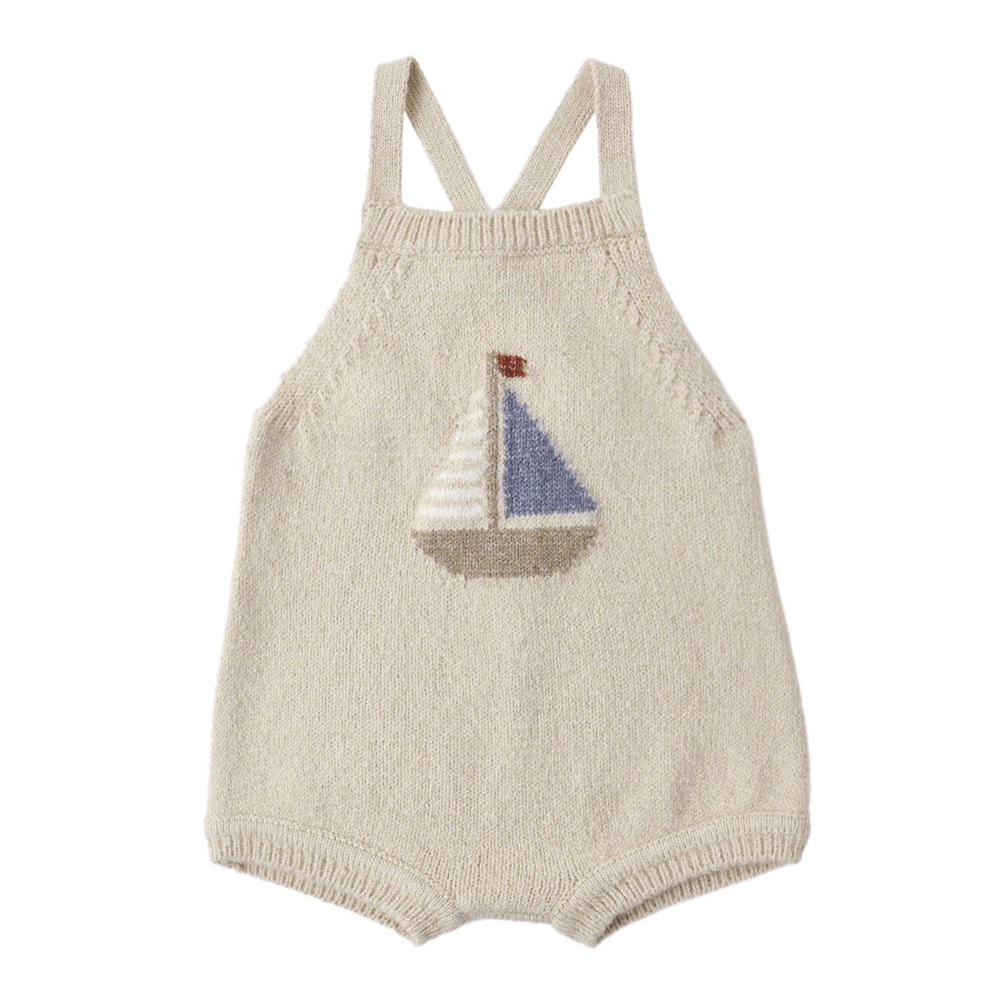 Fisher Sailboat Knit Romper