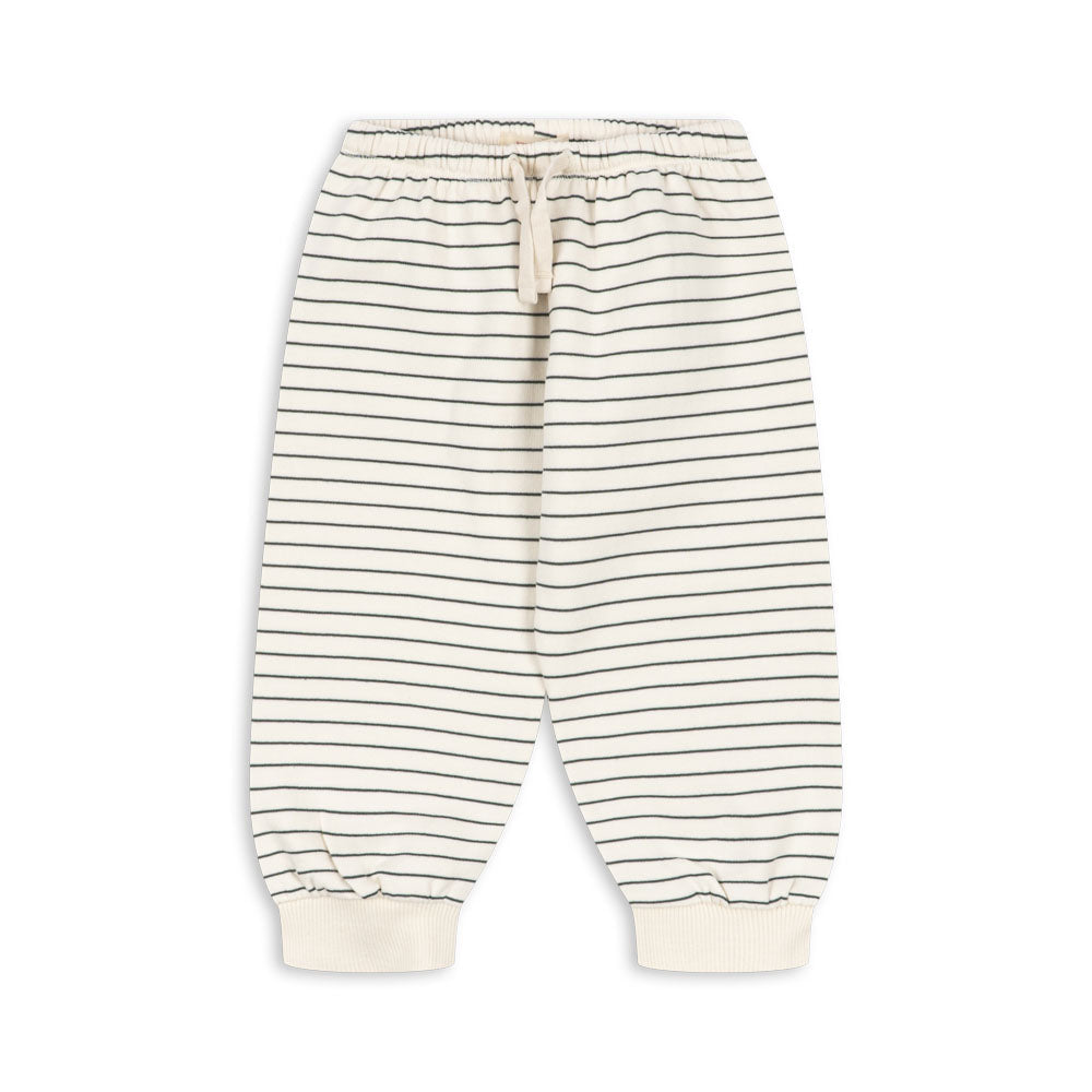 Embroidered Lemon Striped Sweatpants