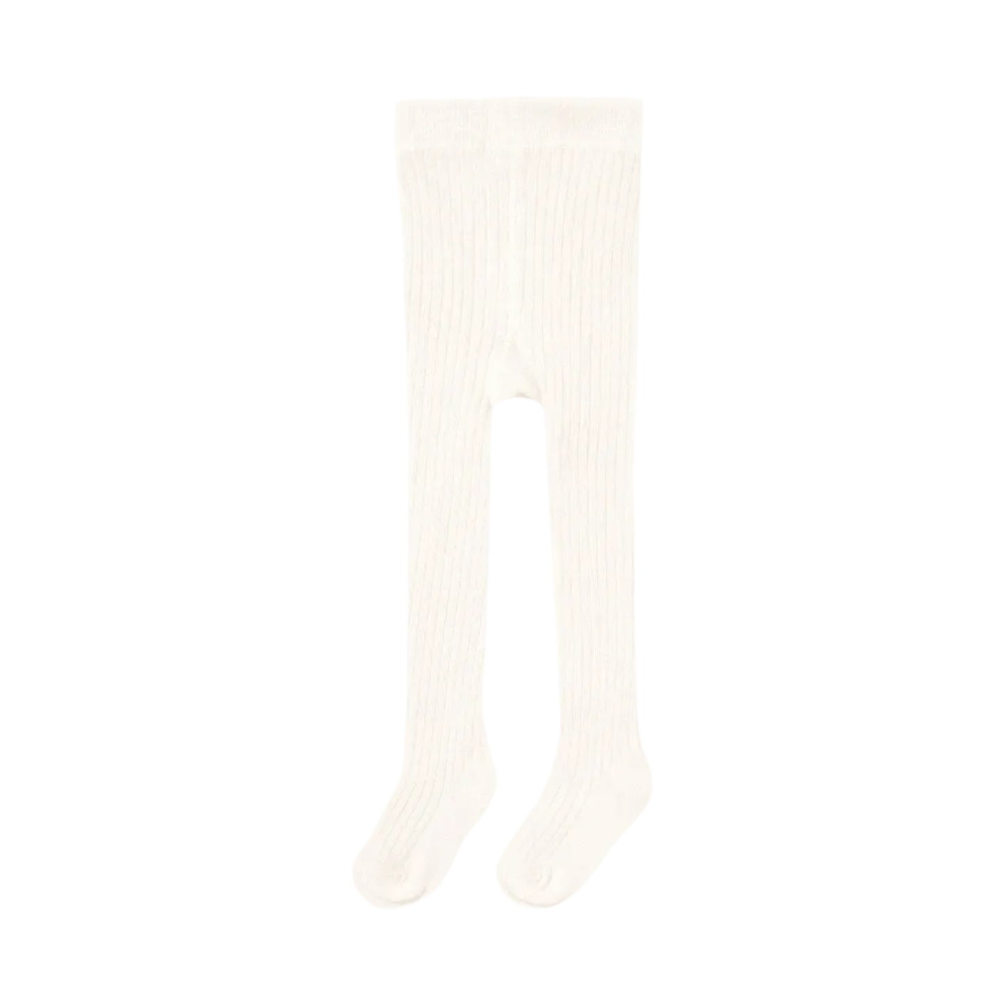 Cream Ribbed Tights