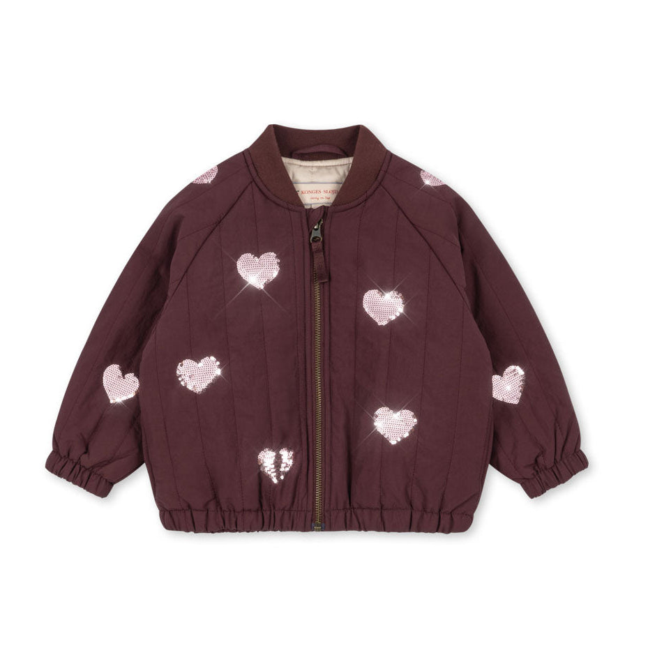 Plum Sparkle Juno Bomber Jacket