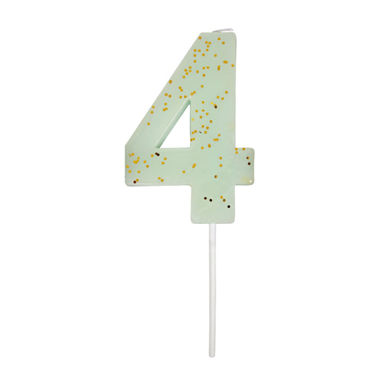 Glitter Number Candle - 4