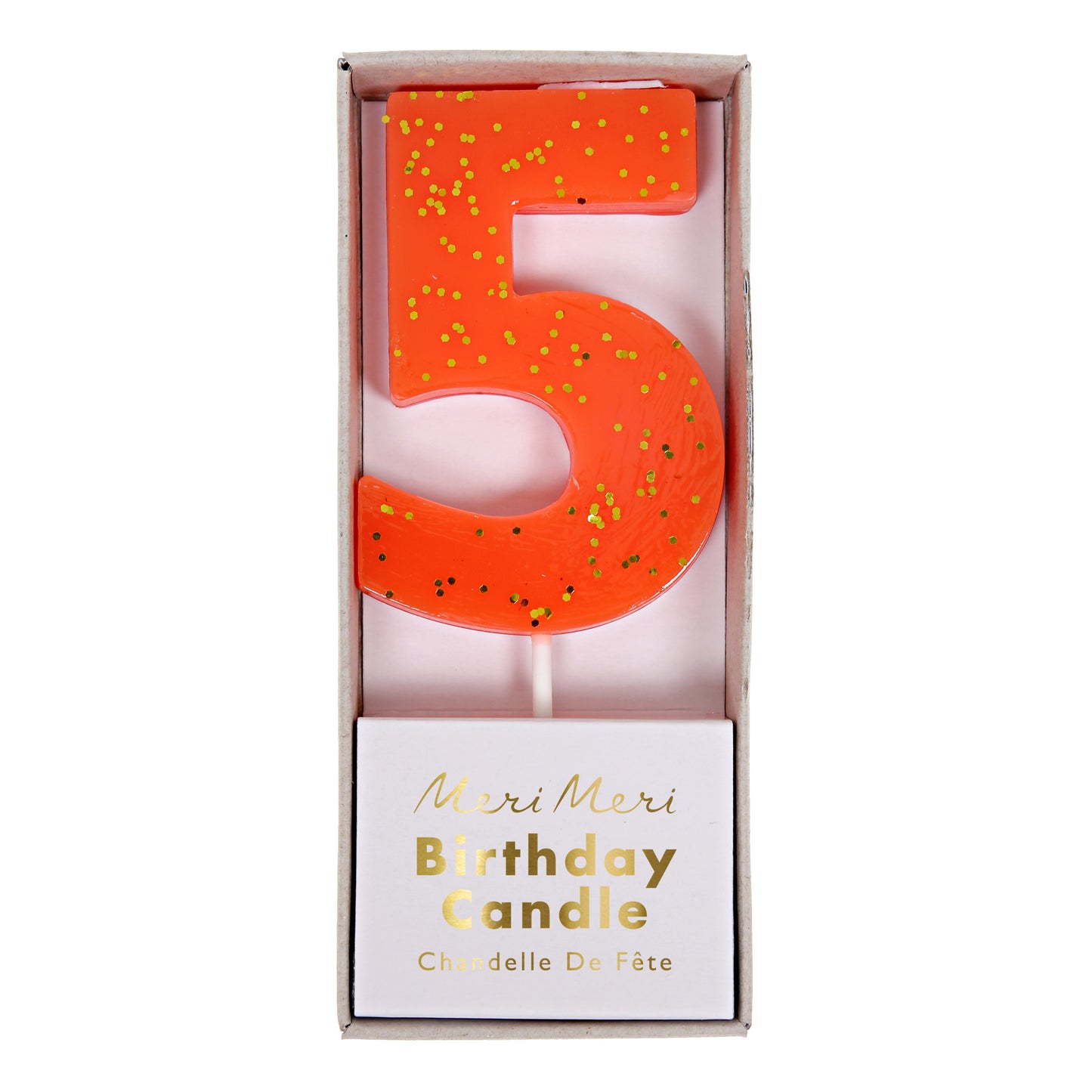 Glitter Number Candle - 5