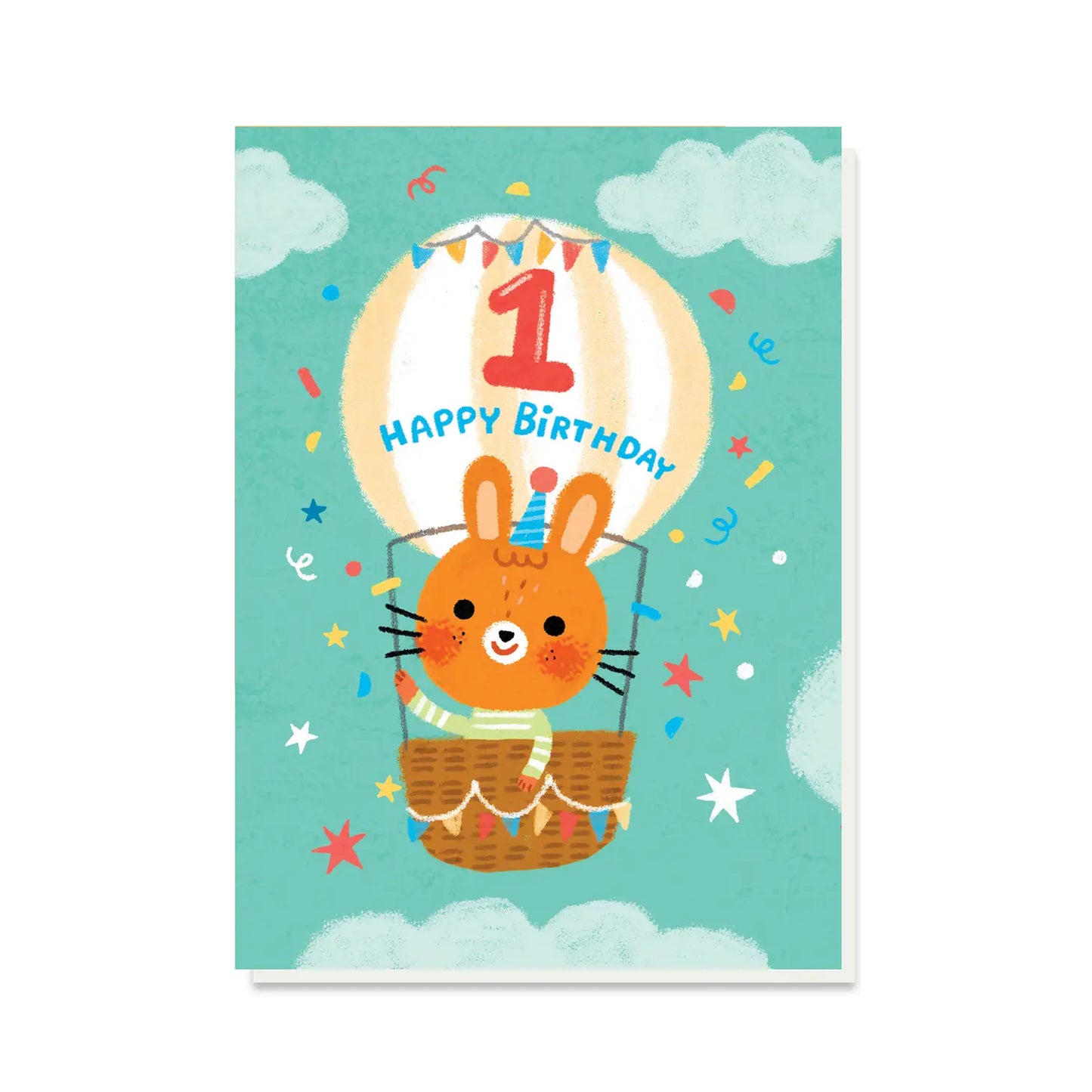 Bunny Happy 1st Birthday! Card
