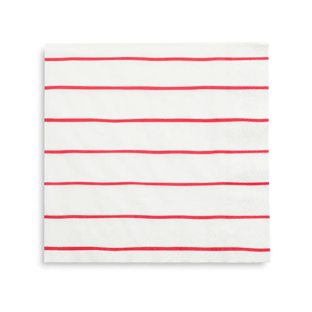 Load image into Gallery viewer, Frenchie Striped Candy Apple Napkins
