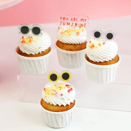 Load image into Gallery viewer, Oh Happy Day Acrylic Cupcake Toppers
