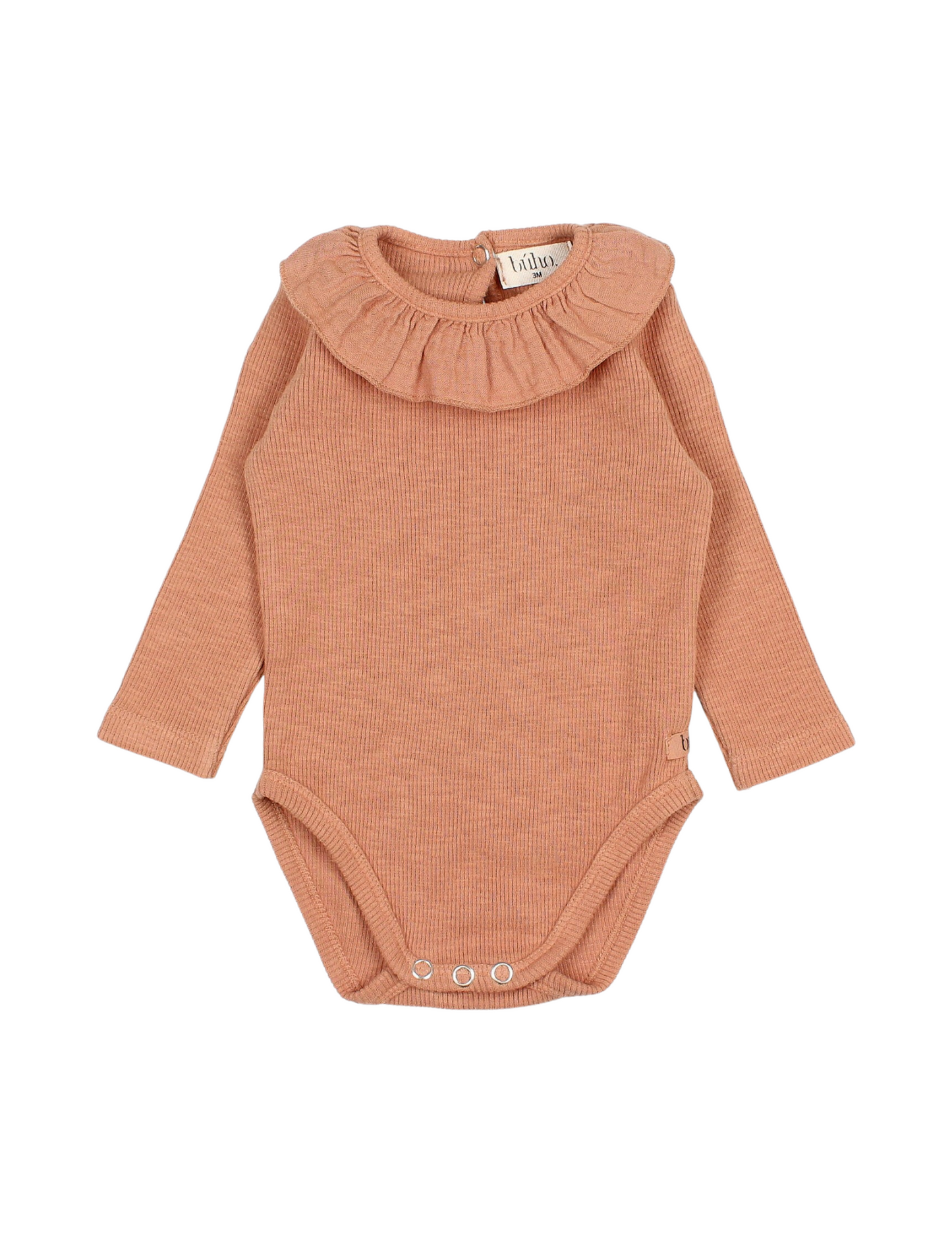 Rib Flamé Bodysuit in Hazel