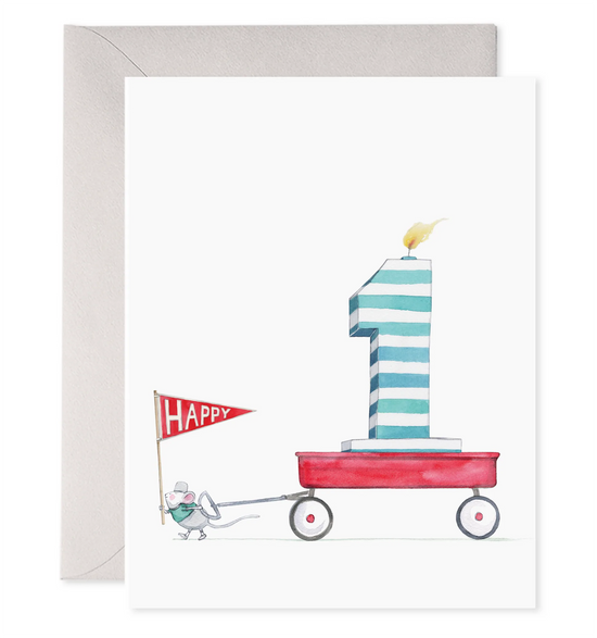 1st Birthday Candle Card