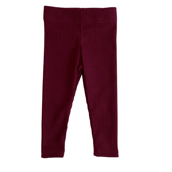 Load image into Gallery viewer, Maroon Ribbed Legging
