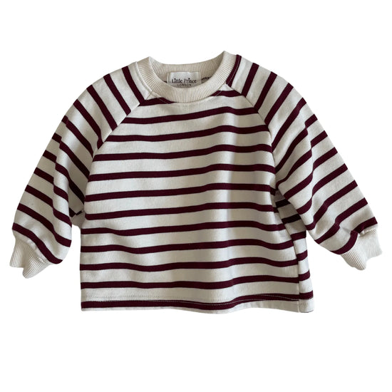 Load image into Gallery viewer, Maroon Stripe Sweatshirt
