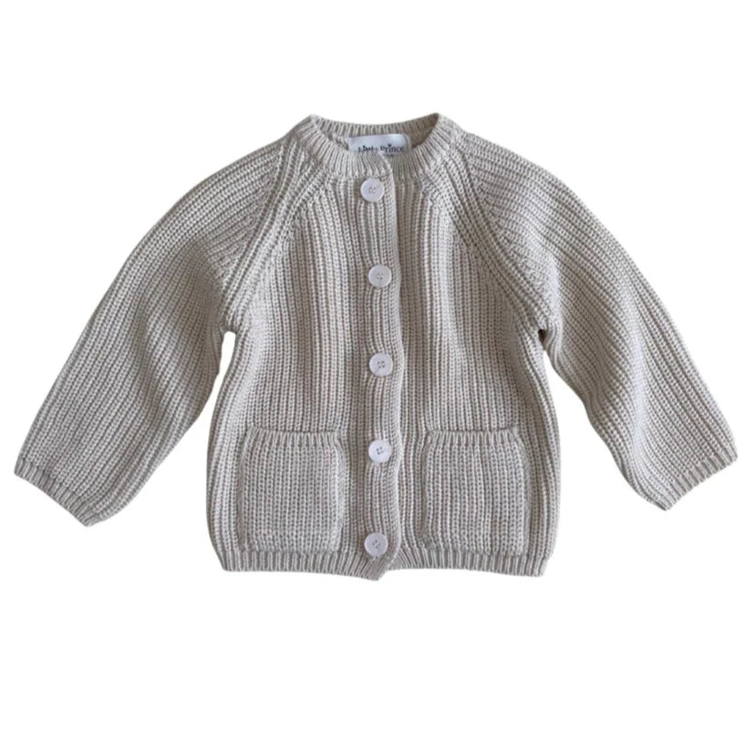 Cream Knit Button Sweater