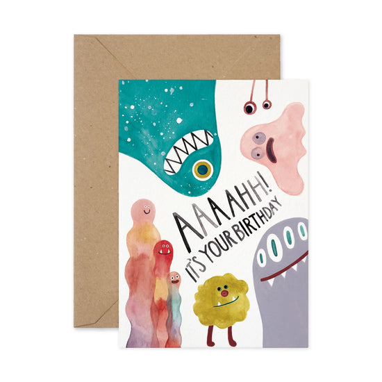 Ahhh! Monsters Birthday Card