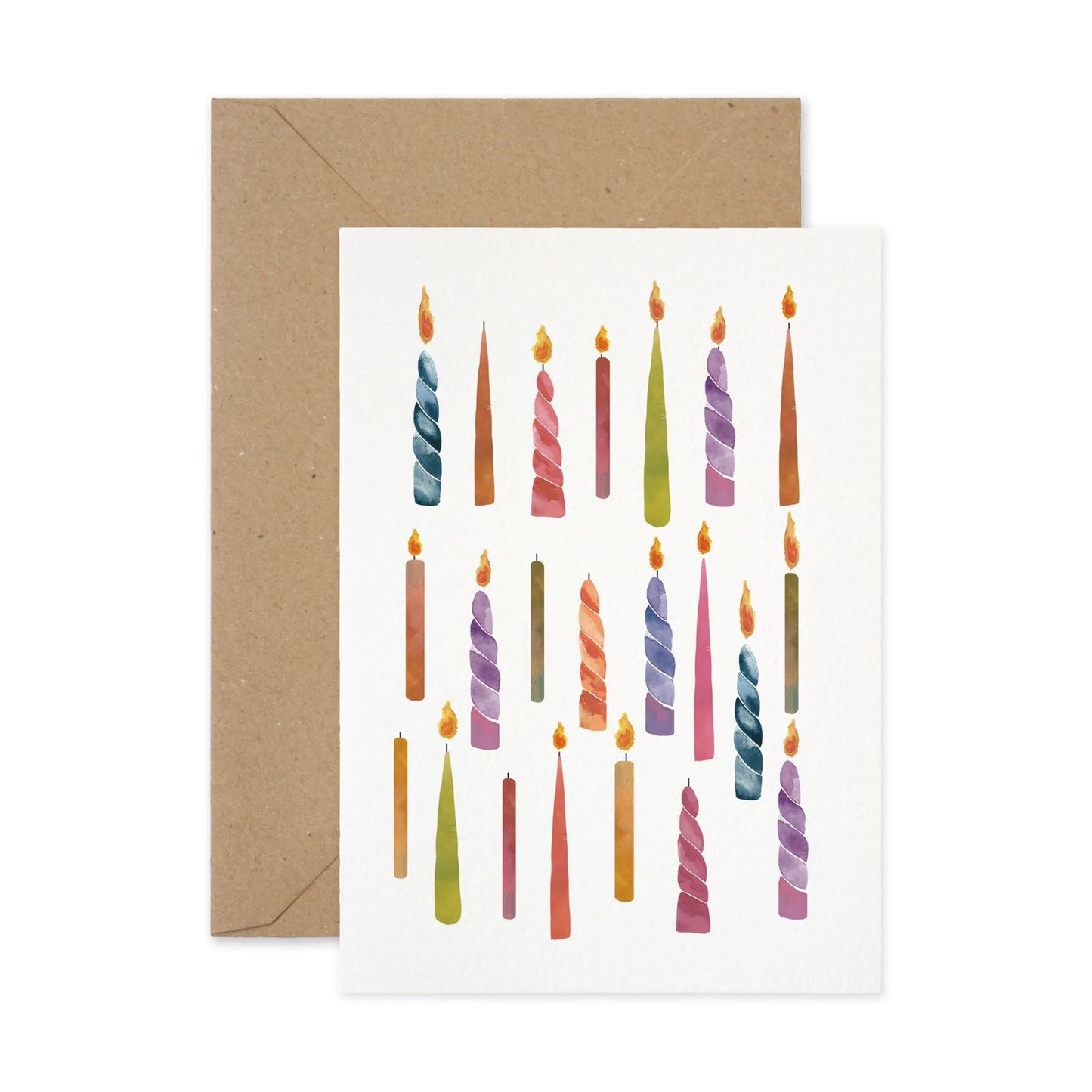 Load image into Gallery viewer, Watercolor Birthday Candles Card
