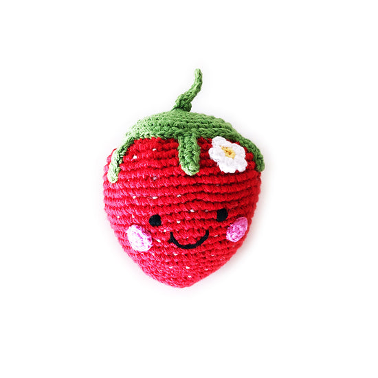 Knit Strawberry Rattle