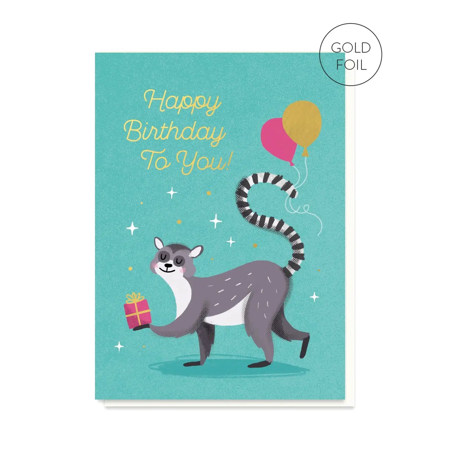 Lemur Happy Birthday Card