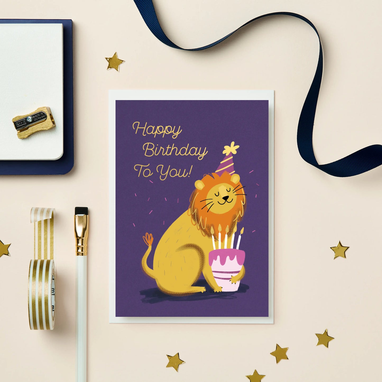 Lion Happy Birthday Card