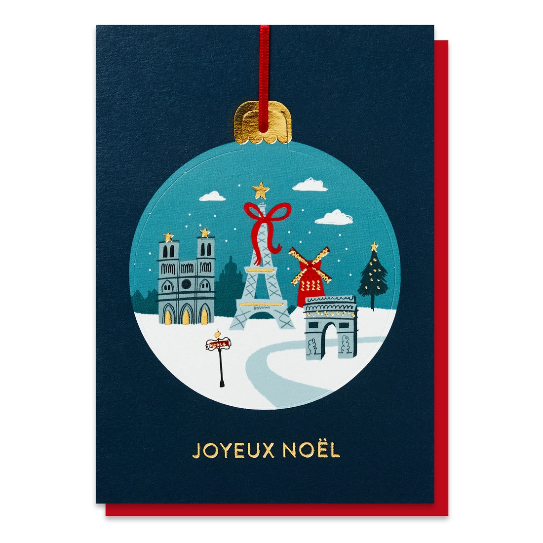 Christmas in Paris Bauble Card