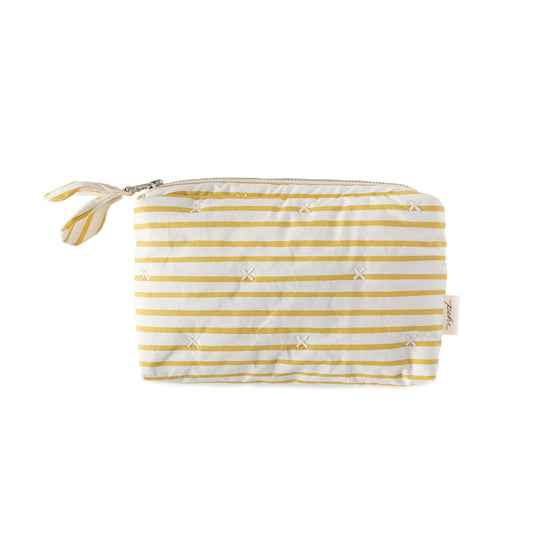 Load image into Gallery viewer, On the Go Mini Pouch in Marigold Stripe
