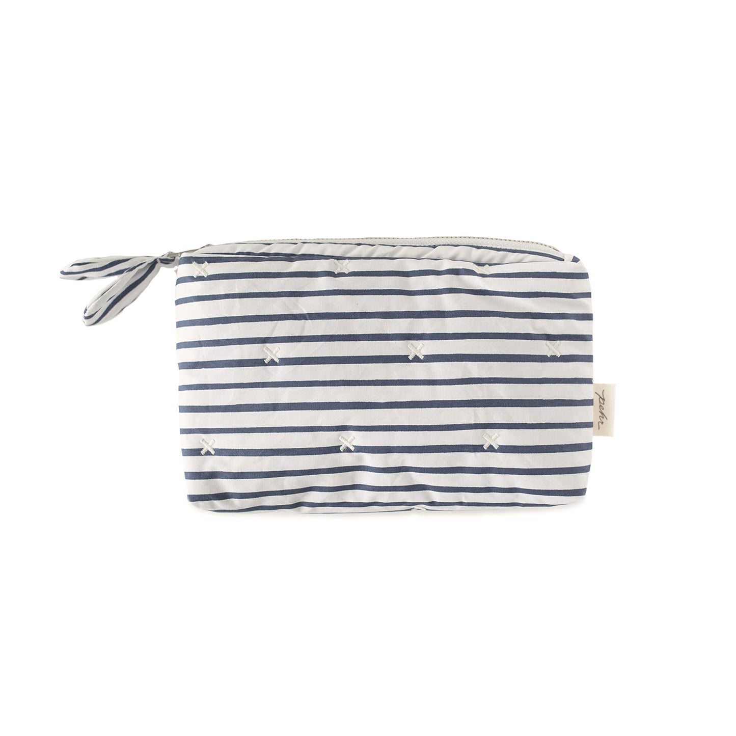 Load image into Gallery viewer, On the Go Mini Pouch in Ink Blue Stripe
