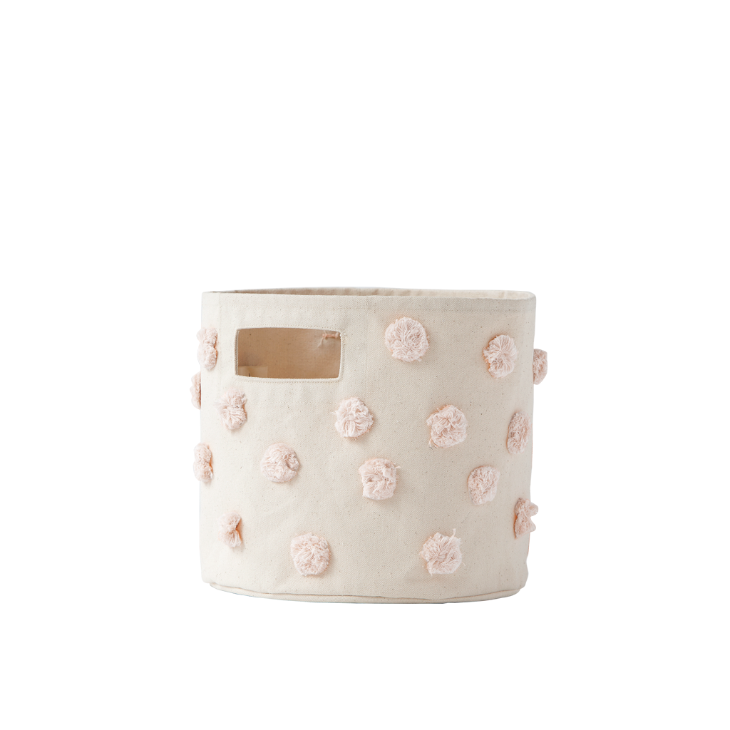 Load image into Gallery viewer, Pom Pom Basket in Blush
