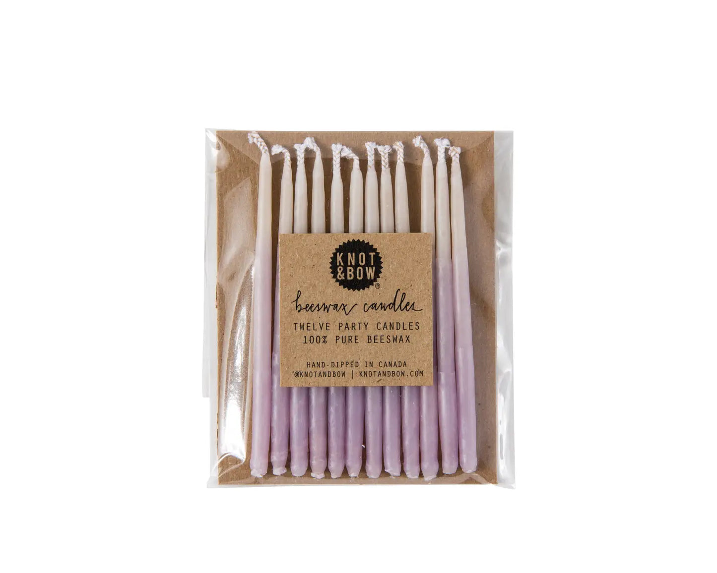 Lilac Ombre Beeswax Candles