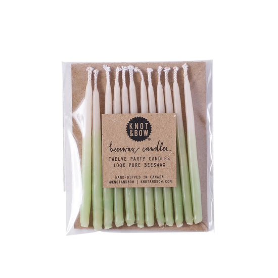 Mint Ombre Beeswax Candles