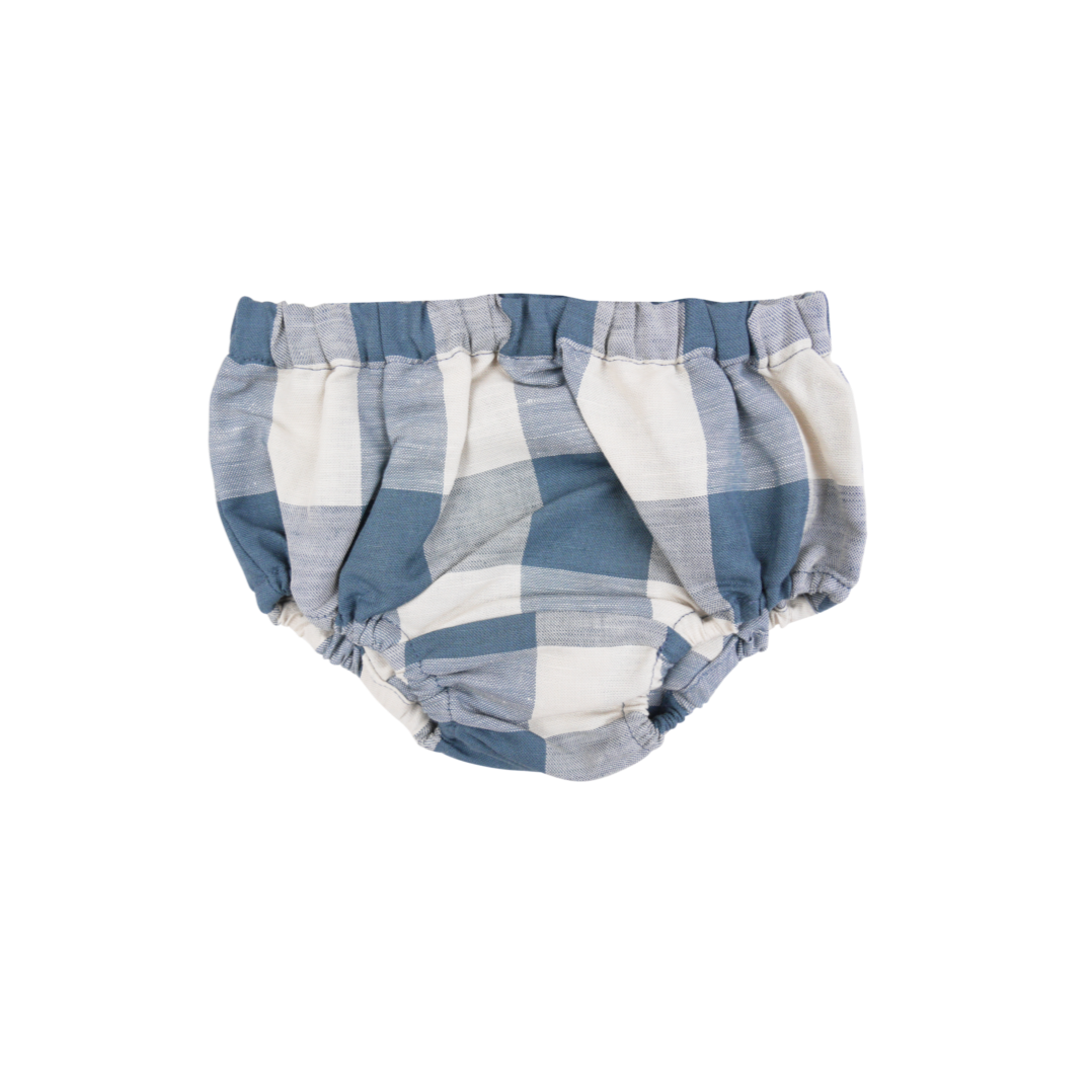 Bloomers in Sea Check Linen